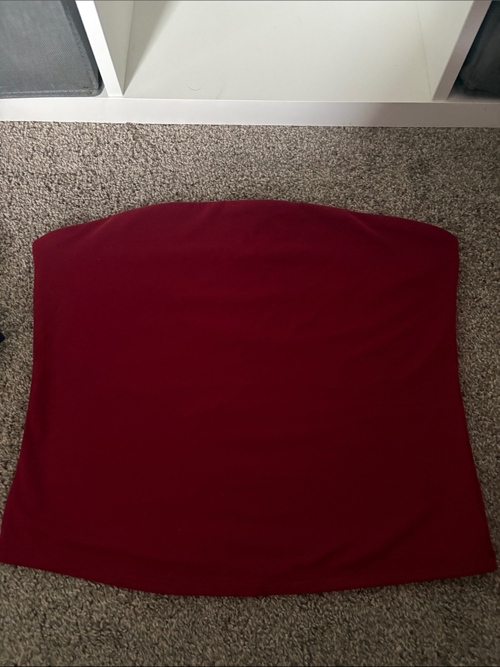 Garage Strapless Tube Top in Deep Burgundy
